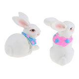 Max Micro Landscape Decor Resin Ornament Garden DIY Crafts Pair of Rabbit #1