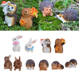 Max Micro Landscape Decor Resin Ornament Garden DIY Crafts Pair of Rabbit #1