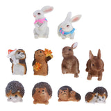 Max Micro Landscape Decor Resin Ornament Garden DIY Crafts Pair of Rabbit #1