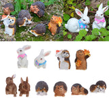 Max Micro Landscape Decor Resin Ornament Garden DIY Crafts Pair of Rabbit #1