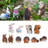Max Micro Landscape Decor Resin Ornament Garden DIY Crafts Pair of Rabbit #1