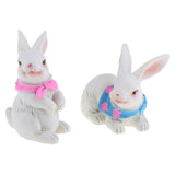Max Micro Landscape Decor Resin Ornament Garden DIY Crafts Pair of Rabbit #1