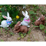 Max Micro Landscape Decor Resin Ornament Garden DIY Crafts Pair of Rabbit #1