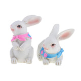 Max Micro Landscape Decor Resin Ornament Garden DIY Crafts Pair of Rabbit #1