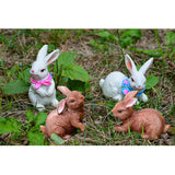 Max Micro Landscape Decor Resin Ornament Garden DIY Crafts Pair of Rabbit #1