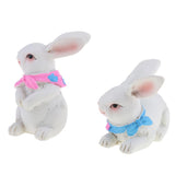 Max Micro Landscape Decor Resin Ornament Garden DIY Crafts Pair of Rabbit #1