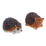 Max Micro Landscape Decor Resin Ornament Garden DIY Crafts Pair of Hedgehog #1
