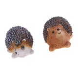 Max Micro Landscape Decor Resin Ornament Garden DIY Crafts Pair of Hedgehog #1