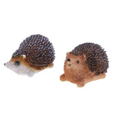 Max Micro Landscape Decor Resin Ornament Garden DIY Crafts Pair of Hedgehog #1