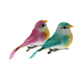 Max 2pcs Artificial Bird Feather Foam Simulation Bird Home Decor with Clip
