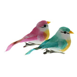 Max 2pcs Artificial Bird Feather Foam Simulation Bird Home Decor with Clip