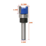 Max 1/4'' Shank Top Bearing Flush Trim Router Bit Woodworking Cutter 12.7x11.9mm