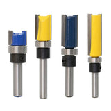 Max 1/4'' Shank Top Bearing Flush Trim Router Bit Woodworking Cutter 12.7x25mm