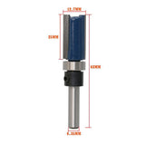 Max 1/4'' Shank Top Bearing Flush Trim Router Bit Woodworking Cutter 12.7x25mm
