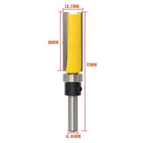 Max 1/4'' Shank Top Bearing Flush Trim Router Bit Woodworking Cutter 12.7x38mm