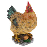 Max Resin Realistic Feathered Chick Figurines Garden Sculpture Garden Decoration