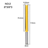 Max Trimming Blade 8mm Shank Edge Repair Cutter Wood Milling Cutter Woodworking