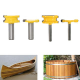 Max 2-Piece Canoe Flute and Bead Router Bit Wood Cutter Woodworking Tool 6.35mm