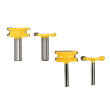 Max 2-Piece Canoe Flute and Bead Router Bit Wood Cutter Woodworking Tool 6.35mm