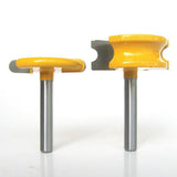 Max 2-Piece Canoe Flute and Bead Router Bit Wood Cutter Woodworking Tool 6.35mm