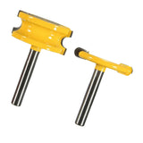 Max 2-Piece Canoe Flute and Bead Router Bit Wood Cutter Woodworking Tool 6.35mm