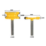 Max 2-Piece Canoe Flute and Bead Router Bit Wood Cutter Woodworking Tool 6.35mm