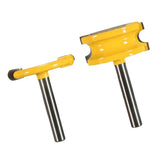 Max 2-Piece Canoe Flute and Bead Router Bit Wood Cutter Woodworking Tool 6.35mm