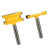 Max 2-Piece Canoe Flute and Bead Router Bit Wood Cutter Woodworking Tool 6.35mm
