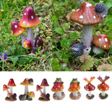 Max Resin Fairy Garden Ornament Miniature Home Decor Snail Red Mushroom