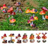 Max Resin Fairy Garden Ornament Miniature Home Decor Snail Red Mushroom