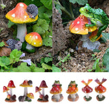 Max Resin Fairy Garden Ornament Miniature Home Decor Snail Red Mushroom
