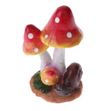 Max Resin Fairy Garden Ornament Miniature Home Decor Snail Red Mushroom