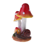 Max Resin Fairy Garden Ornament Miniature Home Decor Snail Red Mushroom