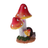 Max Resin Fairy Garden Ornament Miniature Home Decor Snail Red Mushroom