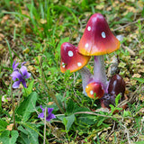 Max Resin Fairy Garden Ornament Miniature Home Decor Snail Purple Mushroom