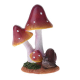 Max Resin Fairy Garden Ornament Miniature Home Decor Snail Purple Mushroom