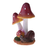 Max Resin Fairy Garden Ornament Miniature Home Decor Snail Purple Mushroom