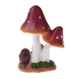 Max Resin Fairy Garden Ornament Miniature Home Decor Snail Purple Mushroom