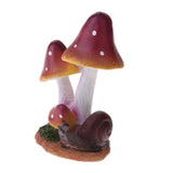 Max Resin Fairy Garden Ornament Miniature Home Decor Snail Purple Mushroom
