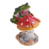Max Resin Fairy Garden Ornament Miniature Home Decor Frog Red Mushroom