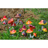 Max Resin Fairy Garden Ornament Miniature Home Decor Frog Red Mushroom