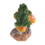 Max Resin Fairy Garden Ornament Miniature Home Decor Frog Orange Mushroom