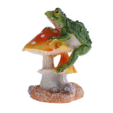 Max Resin Fairy Garden Ornament Miniature Home Decor Frog Orange Mushroom