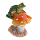 Max Resin Fairy Garden Ornament Miniature Home Decor Frog Orange Mushroom
