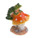 Max Resin Fairy Garden Ornament Miniature Home Decor Frog Orange Mushroom