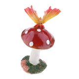 Max Resin Fairy Garden Ornament Miniature Home Decor Butterfly Red Mushroom