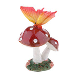Max Resin Fairy Garden Ornament Miniature Home Decor Butterfly Red Mushroom