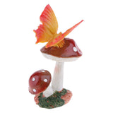 Max Resin Fairy Garden Ornament Miniature Home Decor Butterfly Red Mushroom