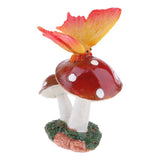 Max Resin Fairy Garden Ornament Miniature Home Decor Butterfly Red Mushroom