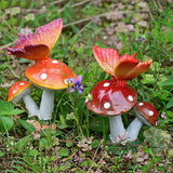 Max Resin Fairy Garden Ornament Miniature Home Decor Butterfly Red Mushroom